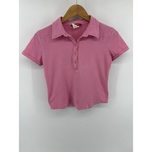 Vintage Esprit Polo Sz L Y2K Preppy Barbiecore Momcore Feminine